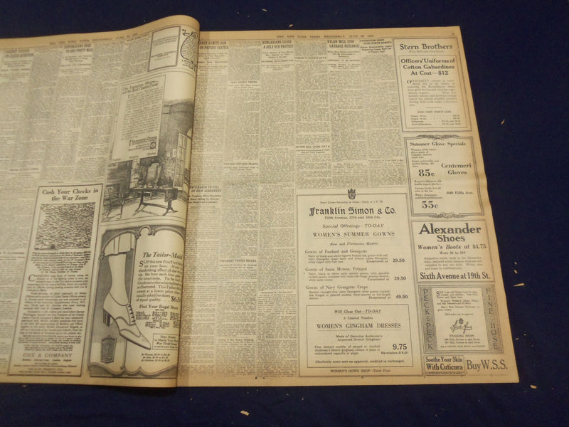 1918 JUNE 26 NEW YORK TIMES - KUEHLMANN WANTS ALLIED PEACE OFFER - NT 9094