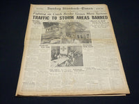 1938 SEPT 25 NEW BEDFORD STANDARD TIMES NEWSPAPER - TRAFFIC TO STORM - NT 8913