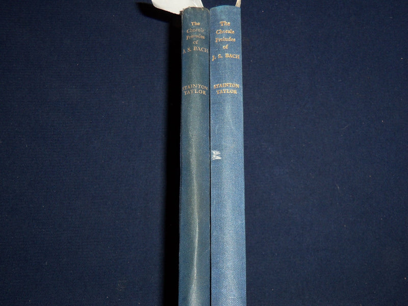 1944-1949 THE CHORALE PRELUDES OF J. S. BACH BOOK LOT OF 2 - KD 1378O