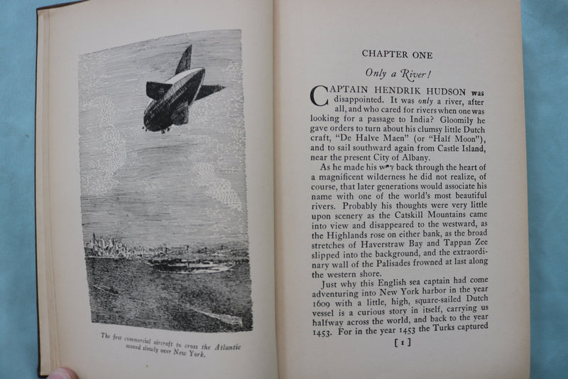 1929 MANNA-HATIN THE STORY OF NEW YORK HARDCOVER BOOK - KD 9567