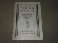 1930 MAY NORTHCENTER CARDINALS ATHLETIC CLUB SPRING DANCE PROGRAM - J 3481