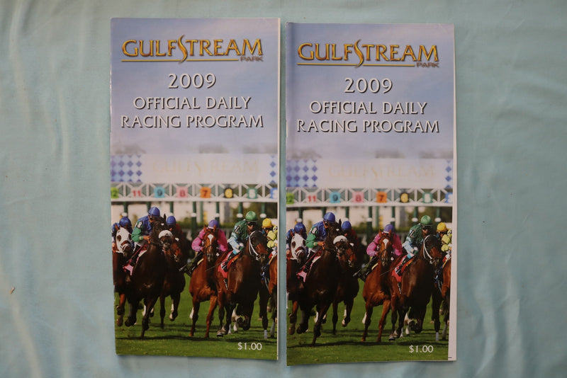 2009 GULF STREAM PARK HORSE RACING PROGRAMS - LOT OF 50 - VARIOUS DATES - O 3955