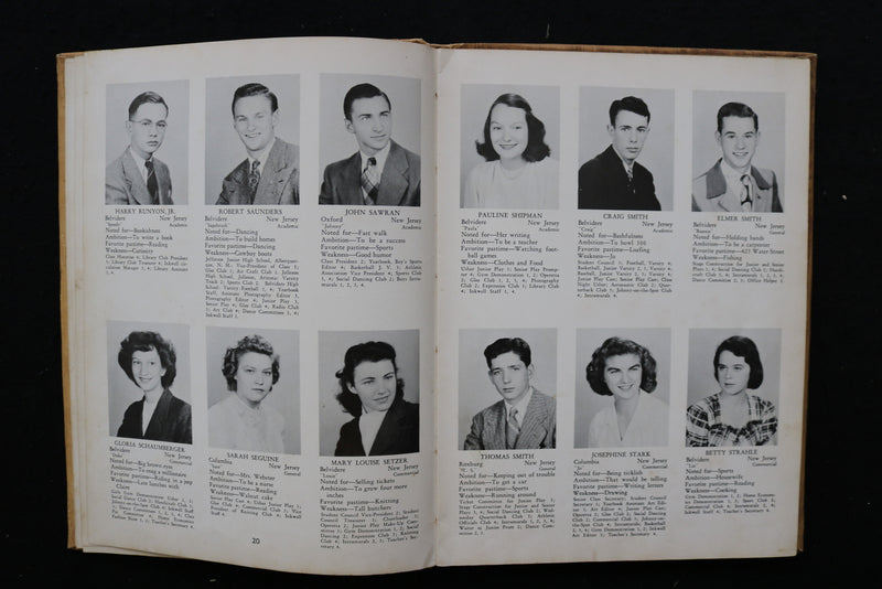1948 THE CLARION BELVIDERE HIGH SCHOOL YEARBOOK - BELVIDERE, NEW JERSEY- YB 3435