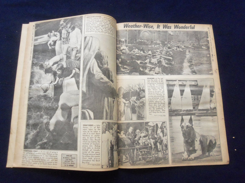 1965 MAY 3 BOSTON RECORD AMERICAN NEWSPAPER DOUBLE MURDER IN LOVERS LANE-NP 6280