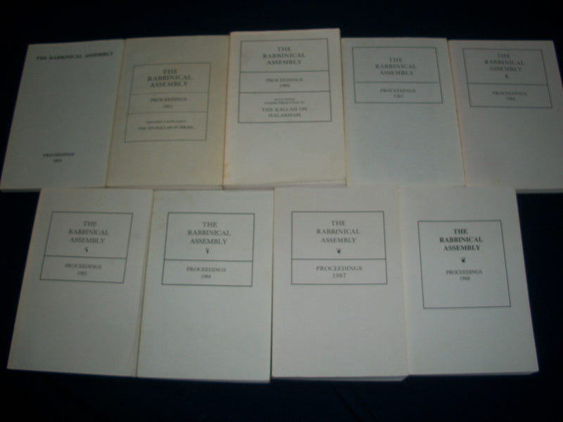 1957-1988 PROCEEDINGS OF RABBINCAL ASSEMBLY PERIODICAL LOT OF 16 - KD 796