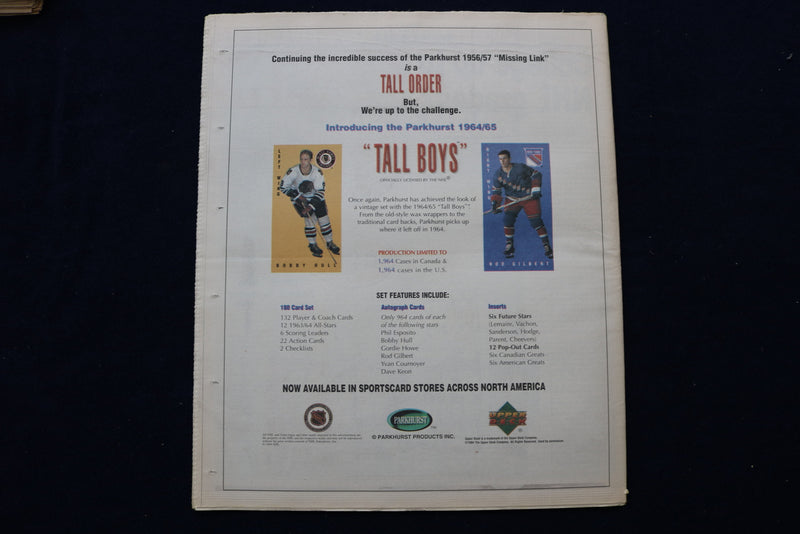 1994 DECEMBER 23 THE HOCKEY NEWS NEWSPAPER - APUCKALYPSE NOW? COVER - NP 8729