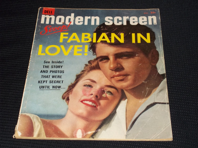 1959 DECEMBER MODERN SCREEN MAGAZINE - FABIAN FRONT COVER - E 15657