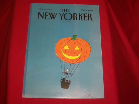 1984 OCTOBER 29 NEW YORKER MAGAZINE FRONT COVER ONLY - GREAT ART FOR FRAMING