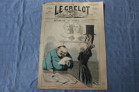 1872 JULY 13 LE GRELOT NEWSPAPER - ACTUALITE PAR ALFRED PETIT - FRENCH - NP 8591