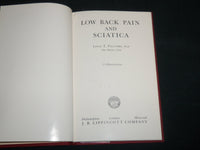 1954 LOW BACK PAIN AND SCIATICA HARDCOVER BOOK BY LOUIS T. PALUMBO - KD 7223