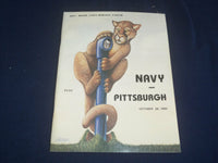 1985 OCTOBER 26 NAVY VS UNIVERSITY OF PITTSBURGH FOOTBALL PROGRAM - ST 4974S