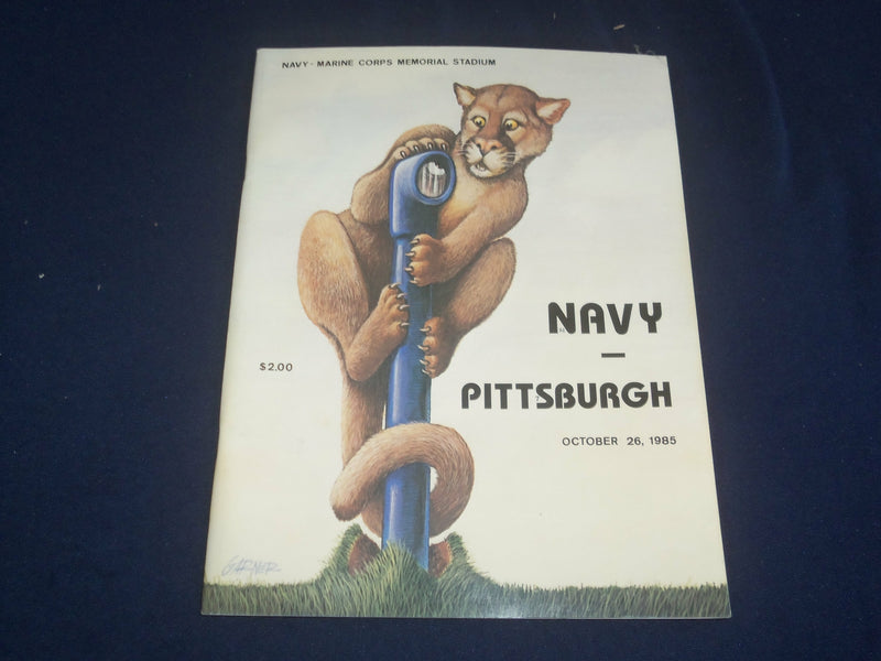 1985 OCTOBER 26 NAVY VS UNIVERSITY OF PITTSBURGH FOOTBALL PROGRAM - ST 4974S