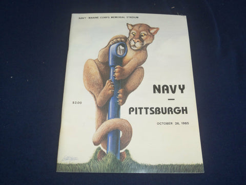 1985 OCTOBER 26 NAVY VS UNIVERSITY OF PITTSBURGH FOOTBALL PROGRAM - ST 4974S