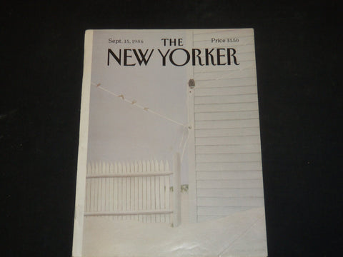 1986 SEPTEMBER 15 THE NEW YORKER MAGAZINE - ILLUSTRATED COVER - NY 1329