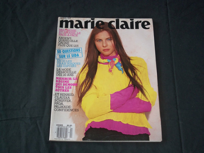 1993 APRIL MARIE CLAIRE MAGAZINE- FRENCH- GREAT COVER, PHOTOS & ARTICLES- RC 866