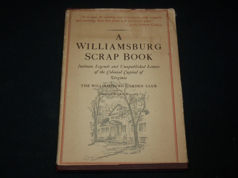 1950 A WILLIAMSBURG SCRAP BOOK ILLUSTRATED BY ORIN BULLOCK - KD 6561