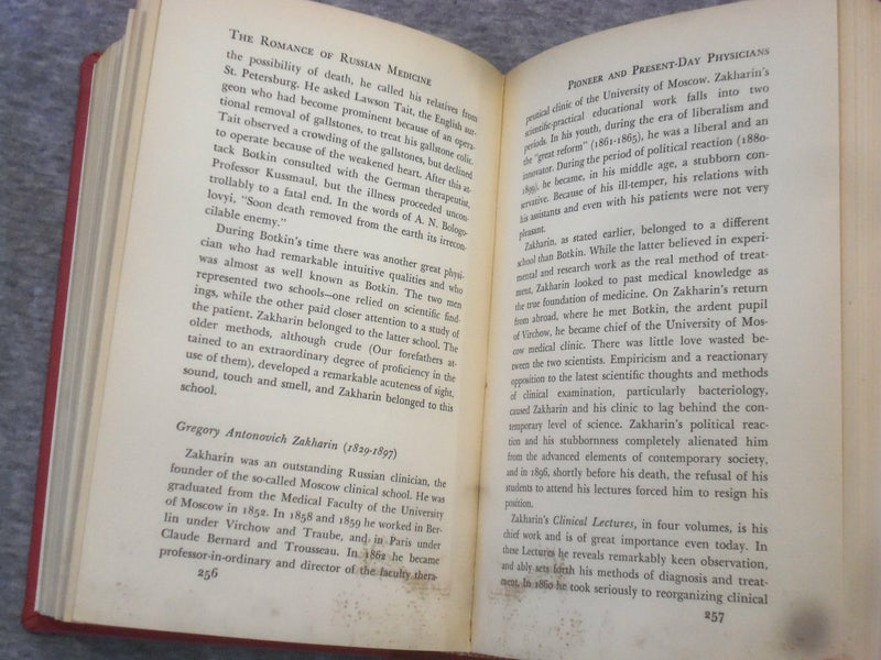 1937 THE ROMANCE OF RUSSIAN MEDICINE BY MICHAEL RAVITCH, MD - KD 2758U