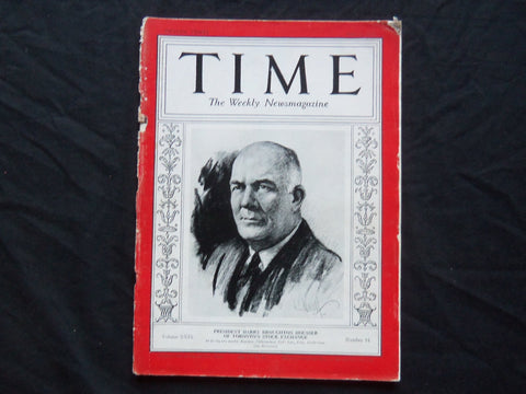 1937 APRIL 5 TIME MAGAZINE - HARRY B. HOUSSER - T 559