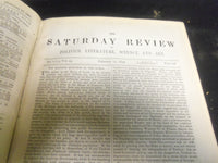 1877 SATURDAY REVIEW 2 BOUND VOLUMES - COMPLETE YR- PUBLISHED IN LONDON - R 1074