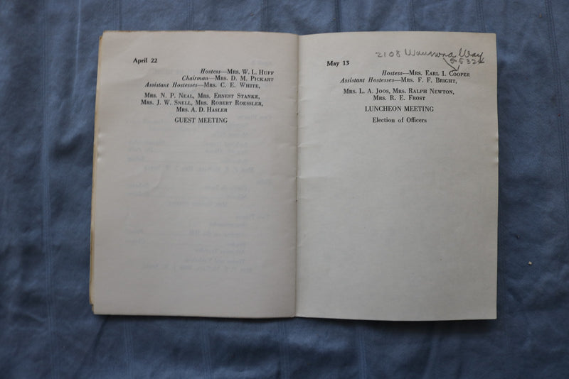 1942-1952 EUTERPE CLUB PROGRAMS - MADISON, WISCONSIN - LOT OF 9 - O 3865