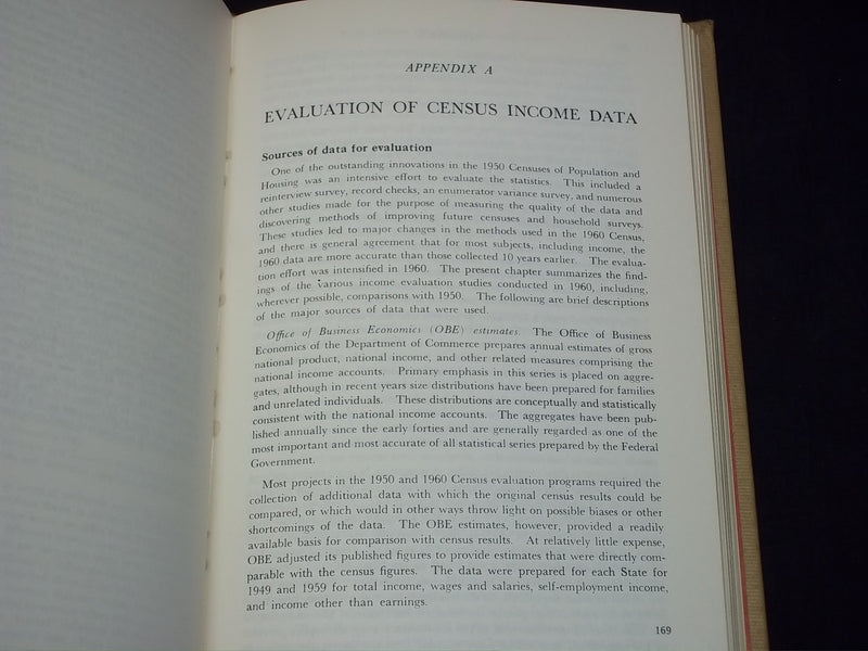 1960 INCOME DISTRIBUTION IN THE UNITED STATES BOOK - CENSUS MONOGRAPH - KD 2757Q