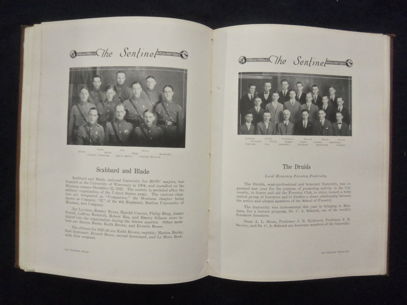 1925 SENTINAL UNIVERSITY OF MONTANA YEARBOOK - MISSOULA, MONTANA - YB 3293