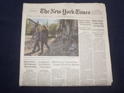 2023 MAY 19 NEW YORK TIMES - LIBERALS BALKING AS BIDEN WEIGHS G.O.P. DEBT OFFER
