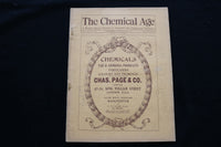 1922 AUGUST 19 THE CHEMICAL AGE MAGAZINE - CHAS. PAGE & CO. COVER - SP 4924H