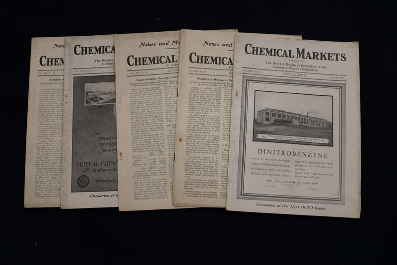 1926 DRUG & CHEMICAL MARKETS WEEKLY MAGAZINE - LOT OF 50 - O 3631