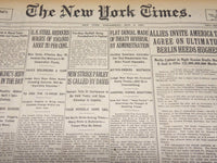 1921 MAY 4 NEW YORK TIMES - U. S. STEEL REDUCES WAGES OF 150,000 - NT 7840