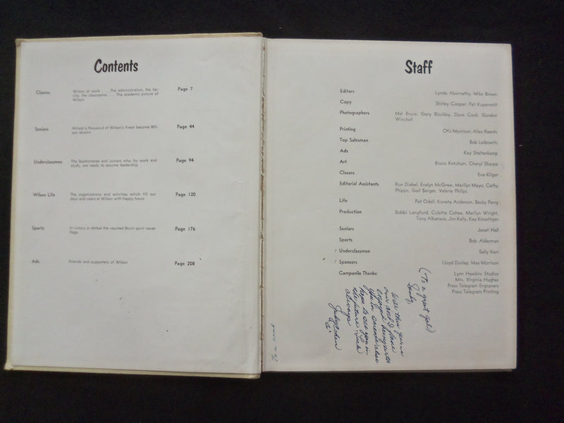 1956 CAMPANILE WOODROW WILSON HIGH SCHOOL YEARBOOK - LONG BEACH, CA - YB 3365