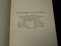 1913 SOCIAL RESEARCH COUNCIL OF BOSTON BULLETIN NO. 2 - HARVARD UNIV. - J 4546