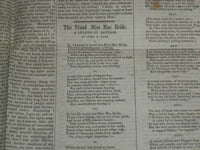 1848 SEPTEMBER 2 MASSACHUSETTS PLOUGHMAN NEWSPAPER - JOHN G. SAXE - NP 5154