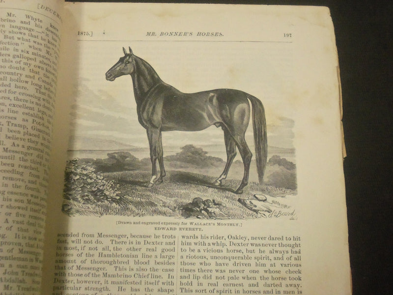 1875 DECEMBER WALLACE'S MONTHLY MAGAZINE - VOLUME 1 NO. 3 - ST 4445