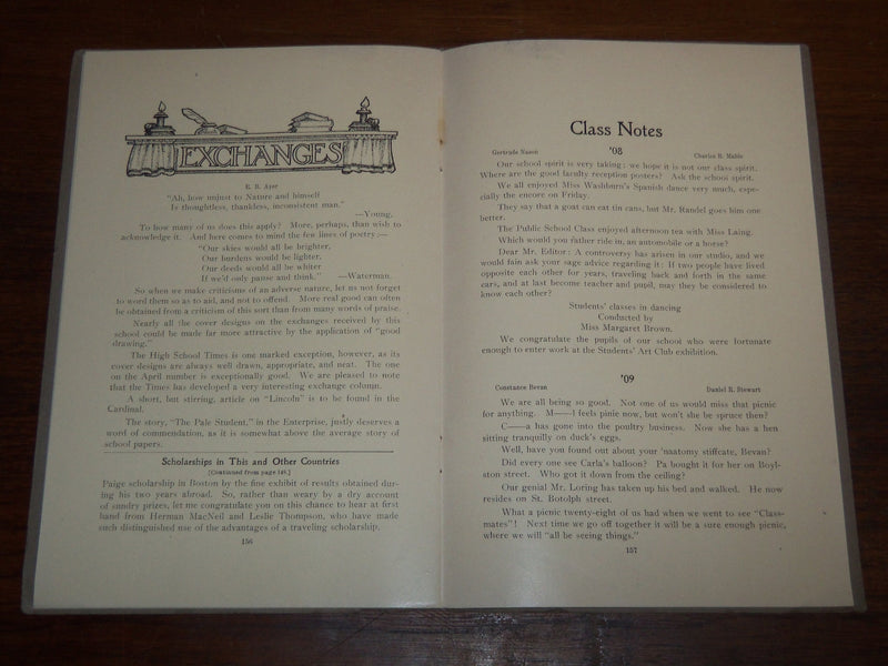 1908 MAY CENTRE OF VISION MAGAZINE - MASSACHUSETTS NORMAL ART SCHOOL - K 1210