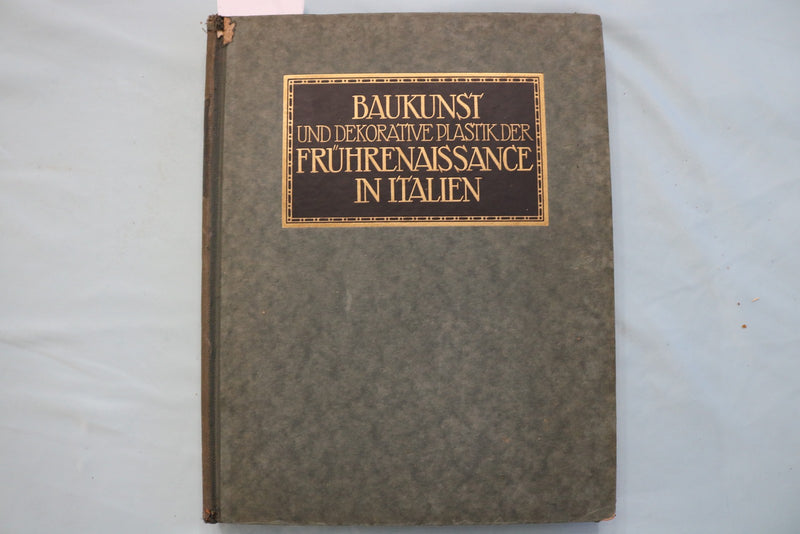 1920 BAUKUNST UND DEKORATIVE PLASTIK IN ITALIEN - GERMAN TEXT - KD 9715