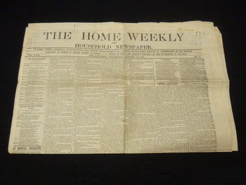 1865 JANUARY 18 THE HOME WEEKLY NEWSPAPER - CIVIL WAR COVERAGE - NP 8992