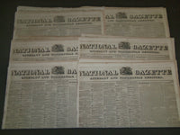 1841 NATIONAL GAZETTE LITERARY COMMERCIAL REGISTER NEWSPAPER LOT OF 19 - NP 1456