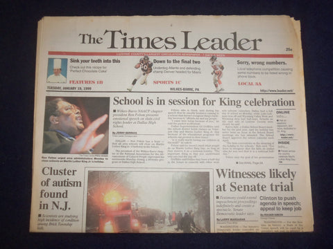 1999 JAN 19 WILKES-BARRE TIMES LEADER-WITNESSES LIKELY AT CLINTON TRIAL- NP 8237