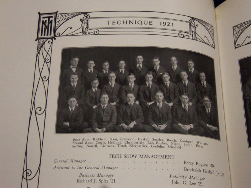 1921 TECHNIQUE M. I. T. TECHNOLOGY MASSACHUSETTS YEARBOOK - NICE PHOTOS - YB 75A