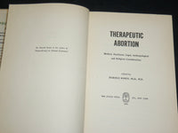 1954 THERAPEUTIC ABORTION BOOK EDITED BY HAROLD ROSEN M. D. - KD 2765L