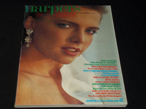 1982 MARCH HARPERS & QUEEN MAGAZINE - NICE FASHION FRONT COVER - E 5604