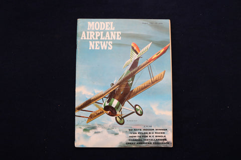 1961 AUGUST MODEL AIRPLANE NEWS MAGAZINE - THE HANRIOT 3 C 2 COVER - E 11566