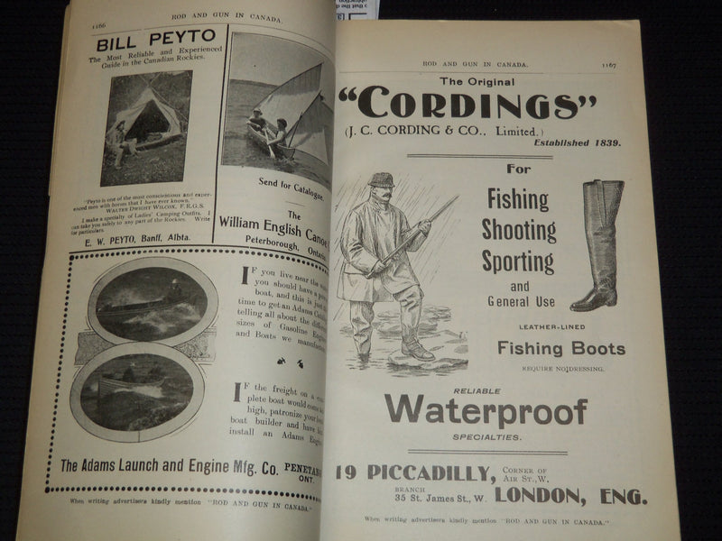 1906 APRIL ROD AND GUN IN CANADA AND MOTOR MAGAZINE - AUTO-ICEBOAT - J 8102