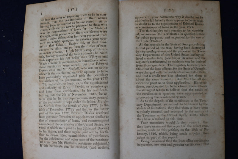 1816 JOHN DELAFIELD PETITION COMMITTEE REPORT SOFTCOVER BOOKLET - K 1405