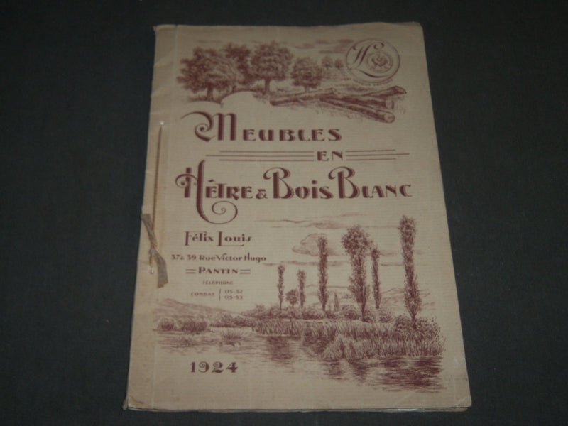 1924 MEUBLES EN HETRE ET BOIS BLANC - FELIX LOUIS FRENCH CATALOGUE - FR 434