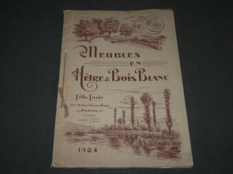 1924 MEUBLES EN HETRE ET BOIS BLANC - FELIX LOUIS FRENCH CATALOGUE - FR 434
