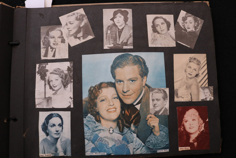 1930'S-1940'S MOVIE STARS SCRAPBOOK - CLARK GABLE - RONALD REAGAN - E 24878