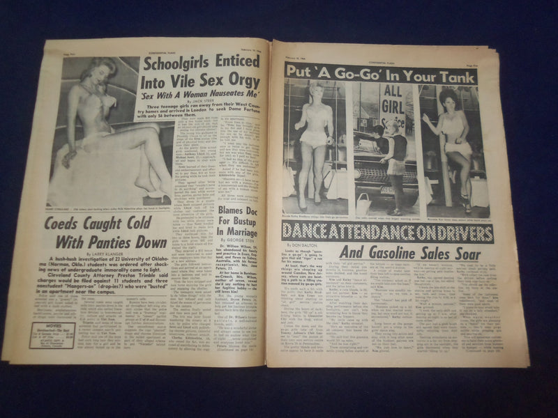 1966 FEBRUARY 12 FLASH NEWSPAPER - I MADE IT BIG AND ENDED UP FLAT BUST- NP 6959