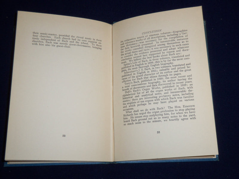 1935 BACH'S LIFE AS HE LIVED IT HARDCOVER BOOK BY T. SCOTT BUHRMAN - KD 1378P